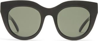 Le Specs Air Heart 51mm Sunglasses in Black/Gold at Nordstrom