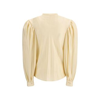 Gucci Womens Beige Silk Shirt