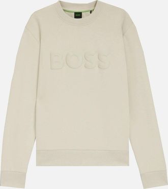 HUGO BOSS Mens Hugo Boss Mens Beige Salbo Crew Neck Sweatshirt - Size: 40