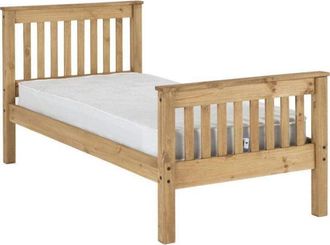 Seconique Seconique - Monaco 3 Feet Bed High Foot End - L204 x W101.5 x H102.5 cm - Distressed Waxed Pine