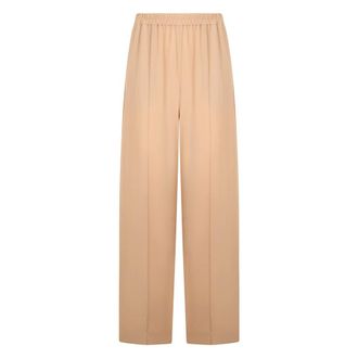 Fabiana Filippi Wide Trousers, female, Beige, Size: XS Crepe de Chine Pants