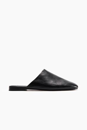 H&M Mules aus Leder - Schwarz