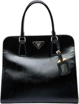 Prada Pre-owned Vintage Satchel - Dames - Pre-owned - Zwart - Maat: ONE Size Leer