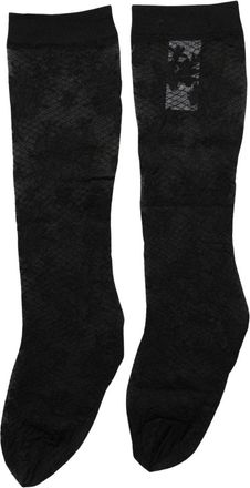 Dolce & Gabbana Floral Lace Nylon Stretch Stockings - Dames - Handschoenen - Zwart - S - Nylon - Accessoires