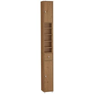 SoBuy Sobuy Mueble Columna De Ba&ntilde;o 20 Cm - Armario De Almacenamiento Delgado Con Caj&oacute;n Y Estantes Ajustables - Mueble De Ba&ntilde;o Compacto Para Wc, Espacios Peq