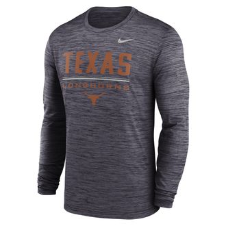 Nike Texas Sideline Velocity Nike Mens Dri-FIT College T-Shirt in Black | 02EQ00ATXE-FG7
