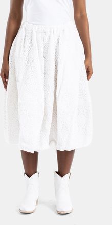 Comme Des Gar&ccedil;ons Womens Off-White Pleated Midi Skirt