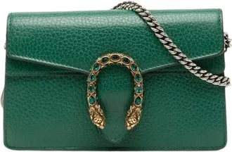 Gucci Pre-owned Mini Bags, female, Green, Size: ONE SIZE Pre-owned Mini Dionysus Crossbody Bag