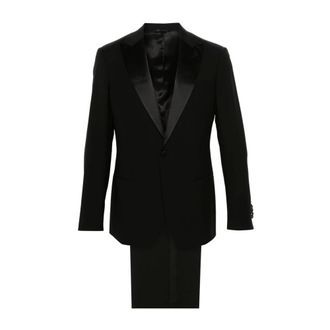 Giorgio Armani Heren, Pakken, Zwart, Maat: M Wol