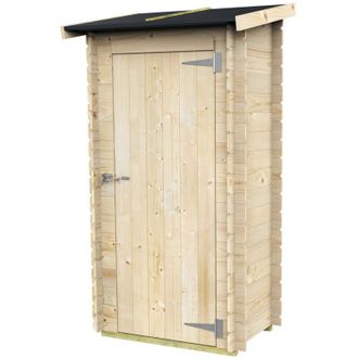 Alce Alce - Casetta in legno con porta finestrata deposito da giardino per attrezzi Made in Italy 98 x 64 x h 188 cm