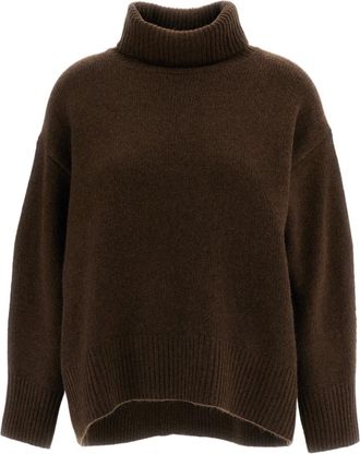 arch4 Brown Worlds End Heavyweight Chunky Cashmere High-Neck Sweater