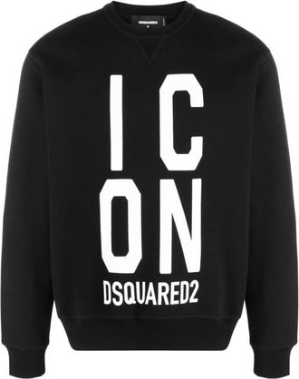 Dsquared2 Icon Squared Cool Sweatshirt - Heren - Sweatshirts - Zwart - XS - Katoen - Hoodies & sweatvesten