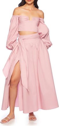 Susana Monaco Poplin Wrap Maxi Skirt in Cotton Candy at Nordstrom Rack, Size X-Small