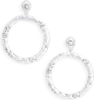Karine Sultan Crystal Circle Drop Earrings in Silver at Nordstrom Rack