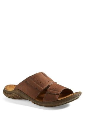 Josef Seibel Logan 21 Slide Sandal in Nut Leather at Nordstrom, Size 11.5-12Us