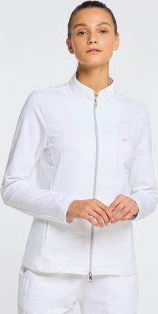 Joy Sweatjacke JOY SPORTSWEAR DORIT, Damen, Gr. 36, wei&szlig;, Obermaterial: 70% Baumwolle, 25% Polyester, 5% Elasthan, normal, Sweatjacken Sweatjacke