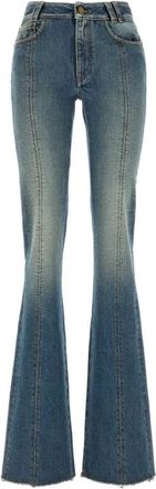 Alessandra Rich Wide Jeans - Dames - Flared Jeans - Blauw - W25 - Denim - Jeans