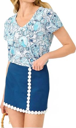 Lilly Pulitzer Michelina Mini Skort In Starlight Navy