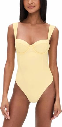 SIMKHAI Kyle Bustier One Piece In Butter Cream
