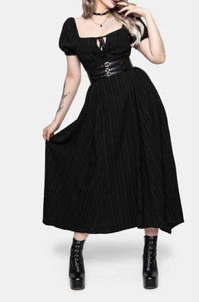Disturbia Fenella Keyhole Midi Dress in Black at Nordstrom, Size 10
