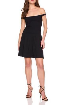 Susana Monaco Off-the-Shoulder Minidress in Black at Nordstrom Rack, Size X-Large