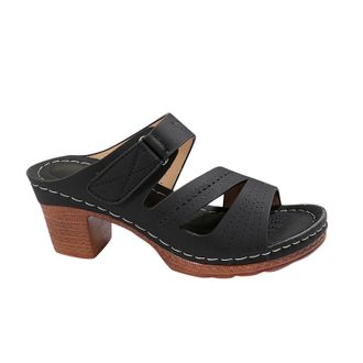 Generic Chunky Heeled Sandals for Women, Summer Slippers, Outdoor Casual Comfy High Heeled Sandal, Peep Toe Summer Shoes, Open Toe Summer Party Sandals