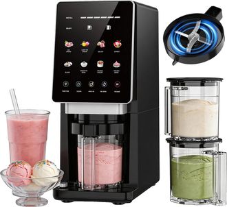 OEM M&aacute;quina Para Hacer Helados, 8 Programas Preestablecidos, Funci&oacute;n De Autolimpieza, Color Negro