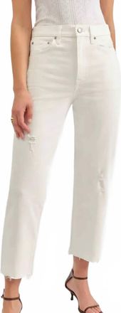 Daze Sundaze Crop Straight Jeans In White