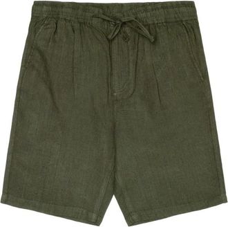 Knowledge Cotton Apparel Fig Loose Linen Shorts Shorts f&uuml;r Herren | oliv