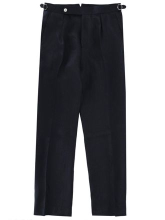 BOSS Relaxed Fit Pleated Linen Pants