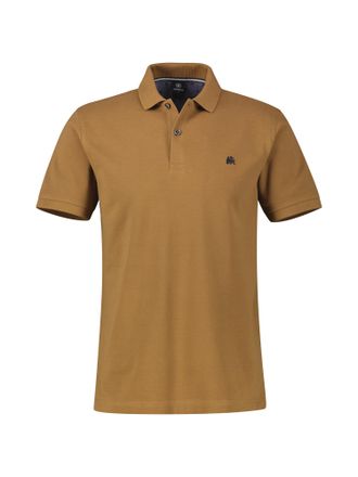 Lerros Poloshirt LERROS LERROS Basic Poloshirt in den Gr&ouml;ssen 3XL bis 6XL, Herren, Gr. 4XL, light coffee, 100% Baumwolle, ohne Ausschnitt, Shirts Poloshirt