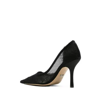 Mach & Mach Lace Pointed-Toe Stiletto Heels - Black