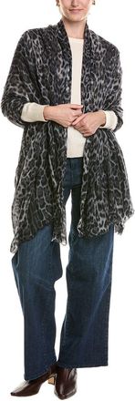 Sofiacashmere Sofiacashmere Leopard Print Lightweight Cashmere Wrap