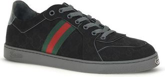 Gucci Mens Black Fabric Athletic Sneakers