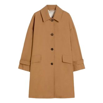 Max Mara Mtcpetali Trenchcoat - Dames - Mantels - Bruin - Maat: S Katoen