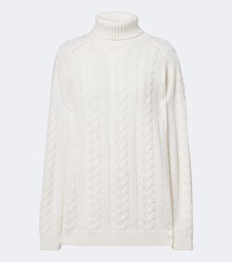 Fusalp Elwena cable-knit wool and cashmere sweater