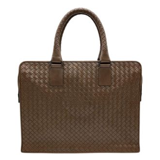 Bottega Veneta Brown Leather Briefcase (Pre-Owned)