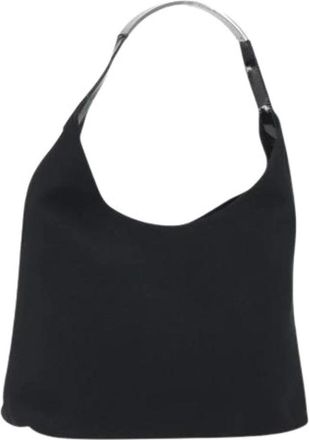 Gucci Pre-owned Canvas Shoulder Bag - Dames - Vintage Schoudertas - Zwart - ONE Size - Vintage