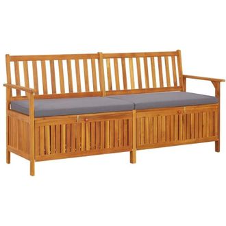 vidaXL Vidaxl - Cassapanca con Cuscino 170 cm in Legno Massello di Acacia