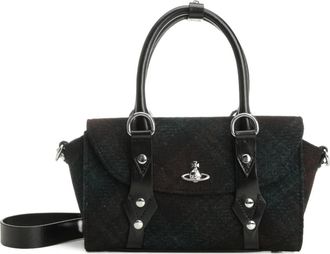 Vivienne Westwood mini Bettina tote bag - women - Virgin Wool/Cotton - One Size - Black