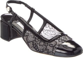 Jimmy Choo London Jimmy Elisa 45 Leather Slingback Pump