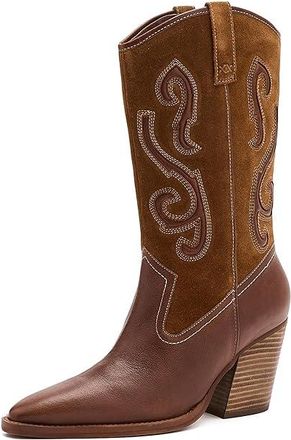 Free People Farrah Western Boots Womens Boots Whiskey : EU 38.5 (US Womens 8.5) M, Leather