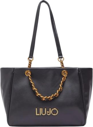 Liu Jo Medium Tote Bag - Dames - Shoppers - Zwart - ONE Size - Leer - Tassen