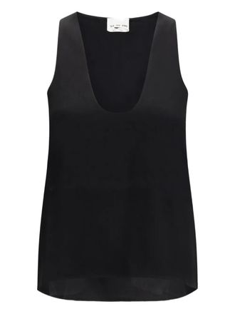 SA SU PHI scoop-neck top - women - Polyester/Silk - 42 - Black