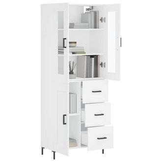 Berkfield Home Highboard White 69.5x34x180 cm Engineered Wood