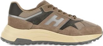 Hogan Hyperlight logo-detail sneakers - men - Calf Suede/Polyester/Polyamide/Fabric/Rubber - 8,5 - Brown