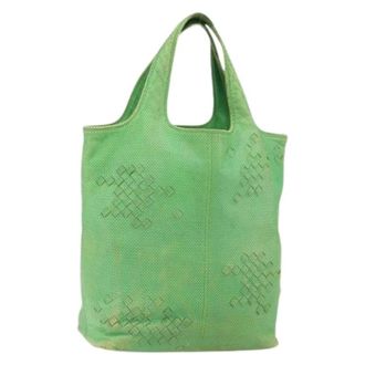 Bottega Veneta Pre-owned Tote Bags, female, Green, Size: ONE SIZE Pre-owned Vintage Tote Bag