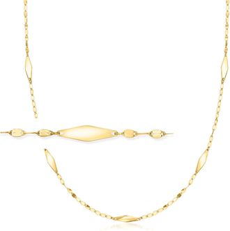 Canaria Canaria Italian 10kt Yellow Gold Kite Station Necklace