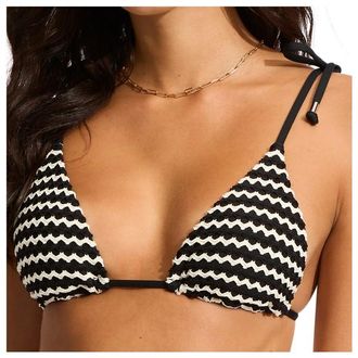 Seafolly Mesh Effect Slide Tri Bikini-Top f&uuml;r Damen | schwarz
