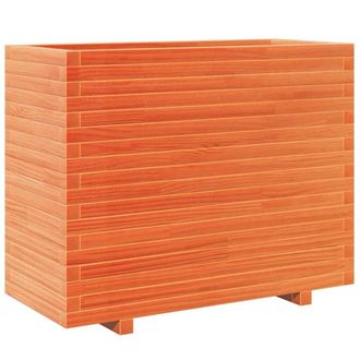 Berkfield Home Garden Planter Wax Brown 90x40x72.5 cm Solid Wood Pine